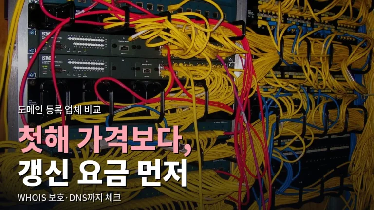 도메인 등록 업체 고르는 기준 - 갱신 요금·개인정보 보호·DNS 관리 비교와 링크모음 활용